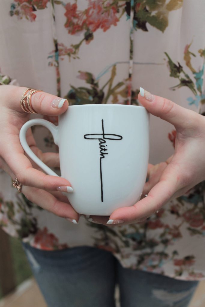 DIY temporary tattoo mug